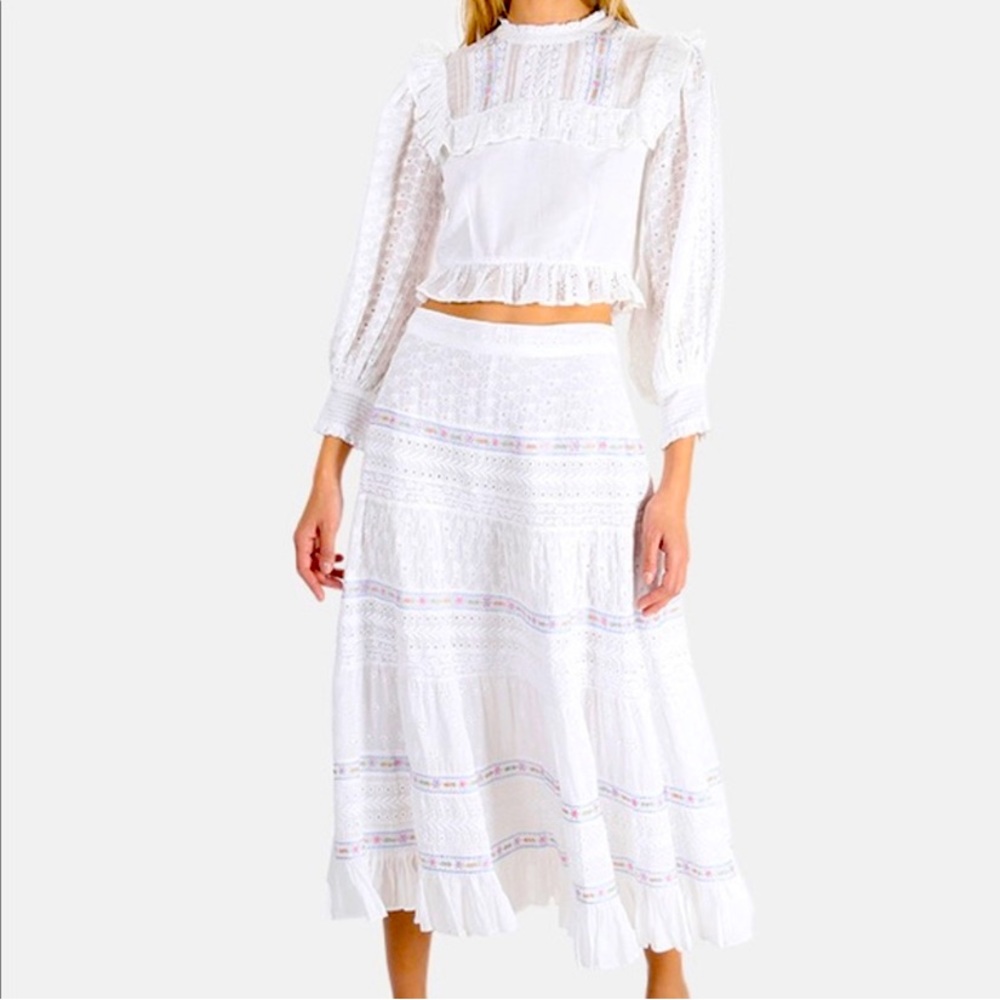 Loveshackfancy Set: Eyelet Top And Matching Skirt… - image 1